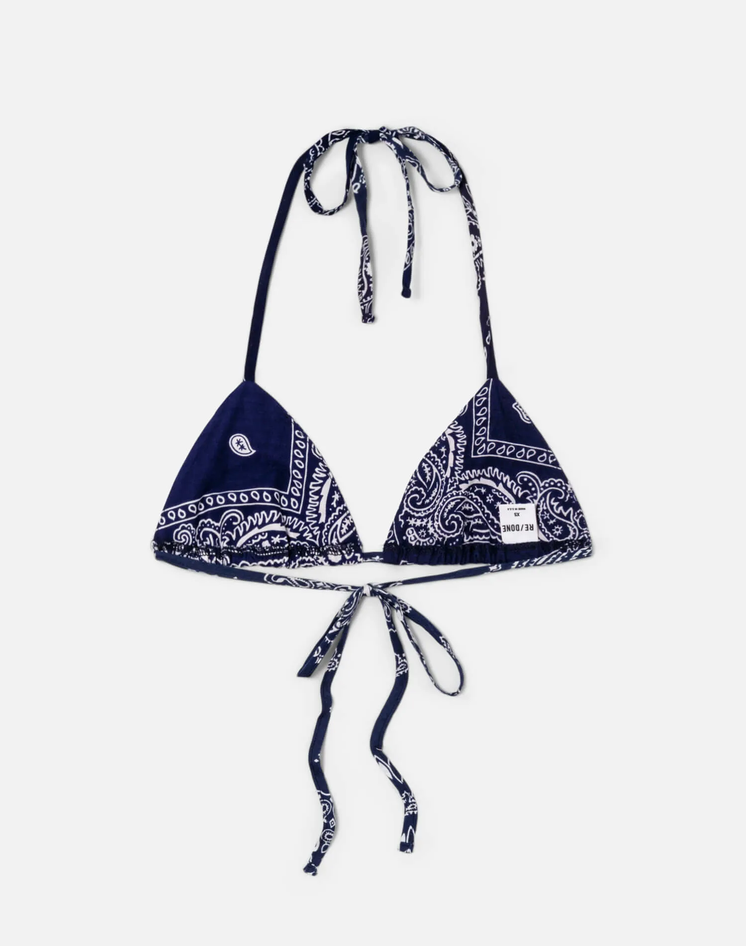 Upcycled Lola Tie Top - Navy Bandana sold by Re/Done product image thumbnail 3