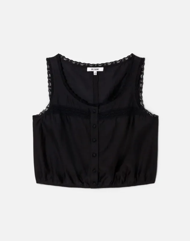Allegra Top - Black made by Re/Done