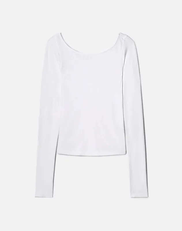 Ballet Long Sleeve - Optic White made by Hanes