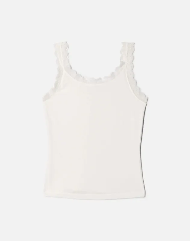 Raechel Tank - Vintage White made by Re/Done