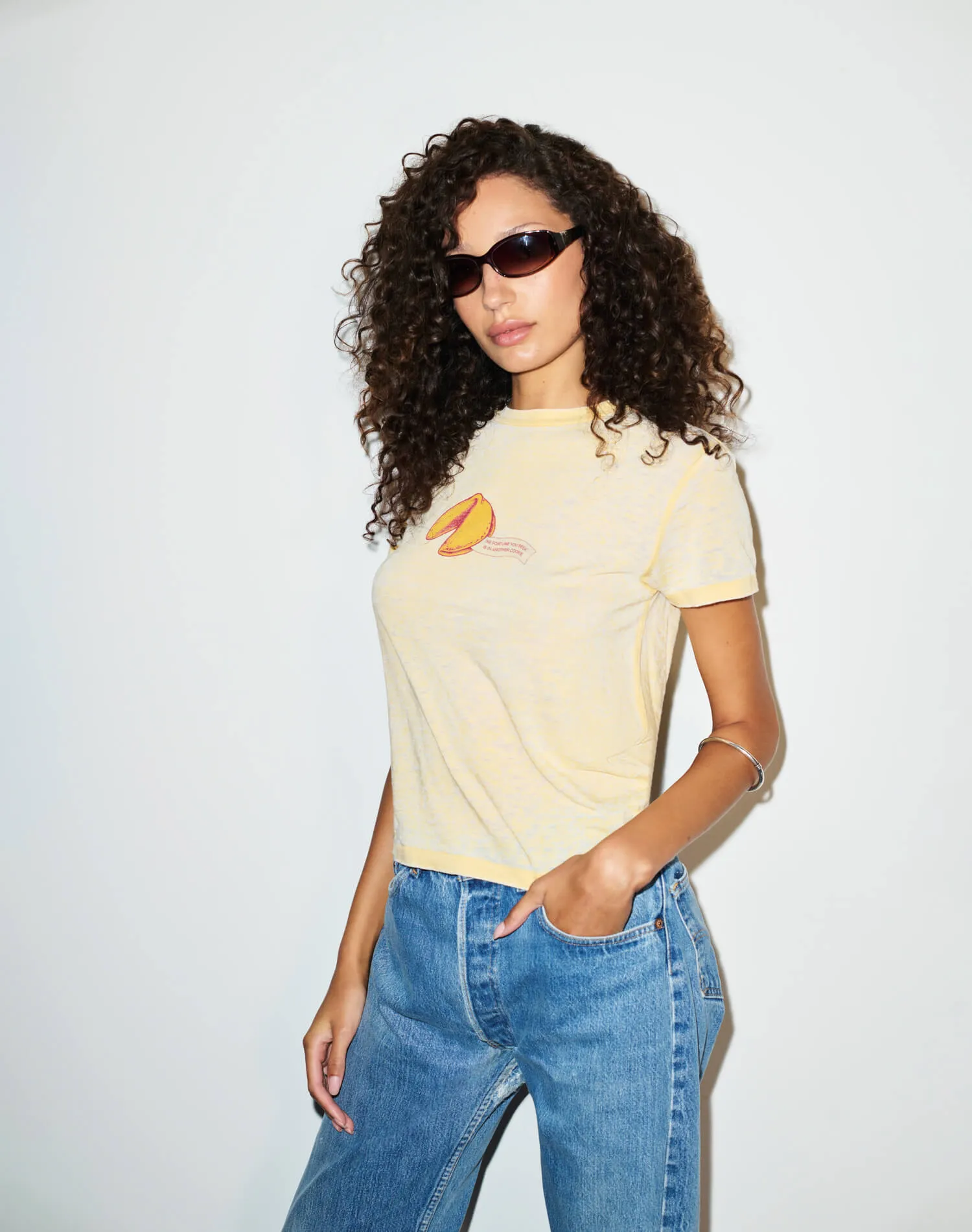 Classic Tee Burnout Fortune - Faded Dandelion sold by Re/Done product image thumbnail 2