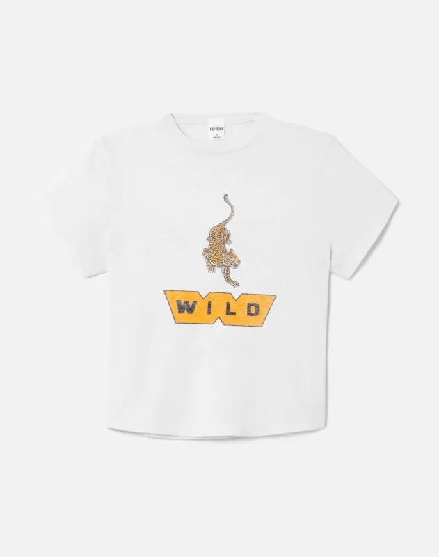 1950s Boxy Tee Wild - Optic White made by Re/Done