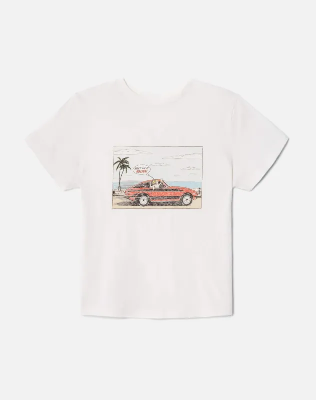 Classic Tee Malibu Car - Vintage White made by Re/Done