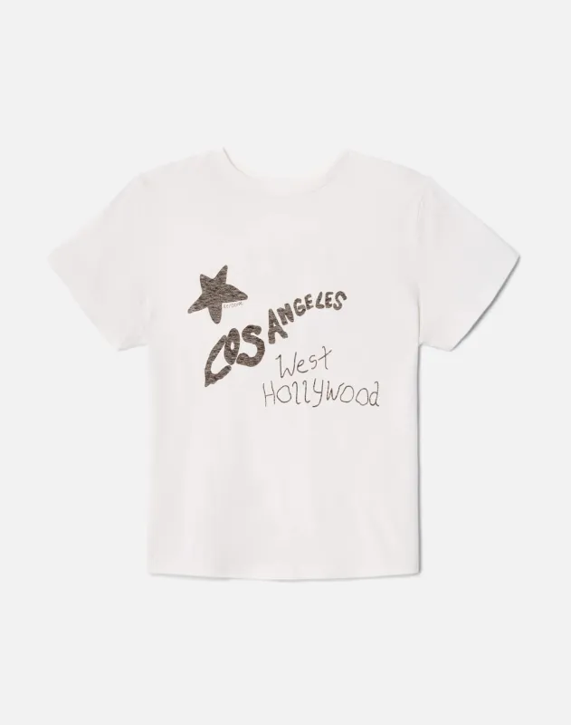 Classic Tee LA WeHo - Vintage White made by Re/Done