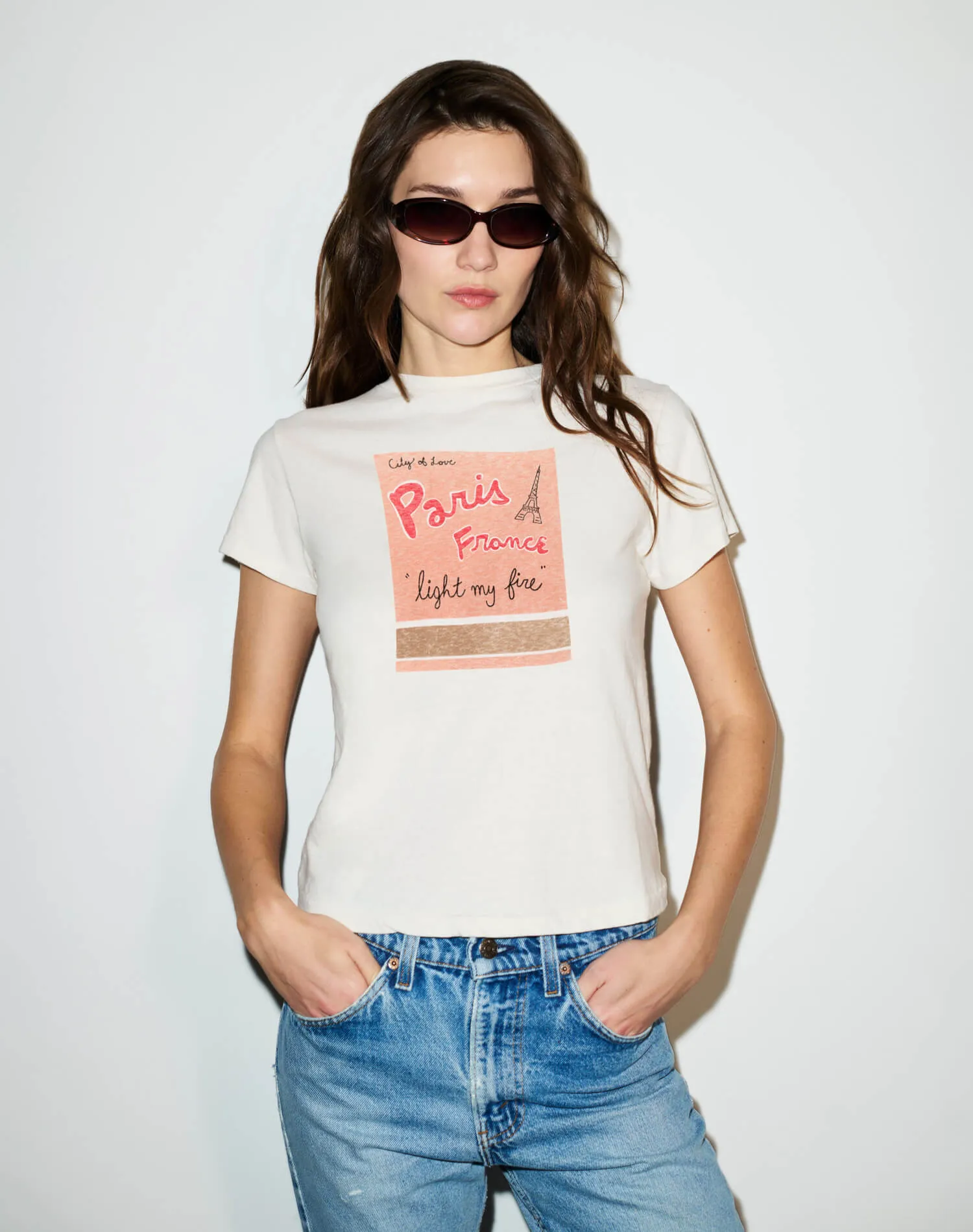 Classic Tee Paris Matches - Vintage White sold by Re/Done product image thumbnail 2