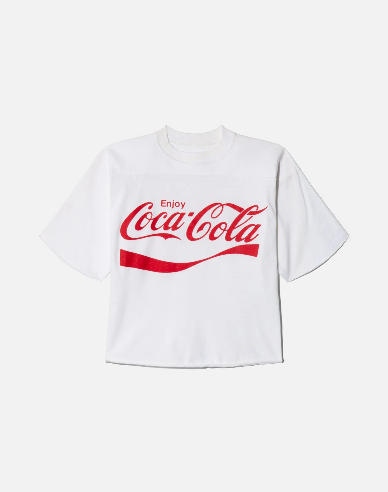 Vintage 90s Coca Cola Cropped Jersey Tee -#1404 sold by Re/Done