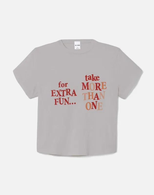 1950s Boxy Tee Coke For Fun - Heather Grey made by Re/Done