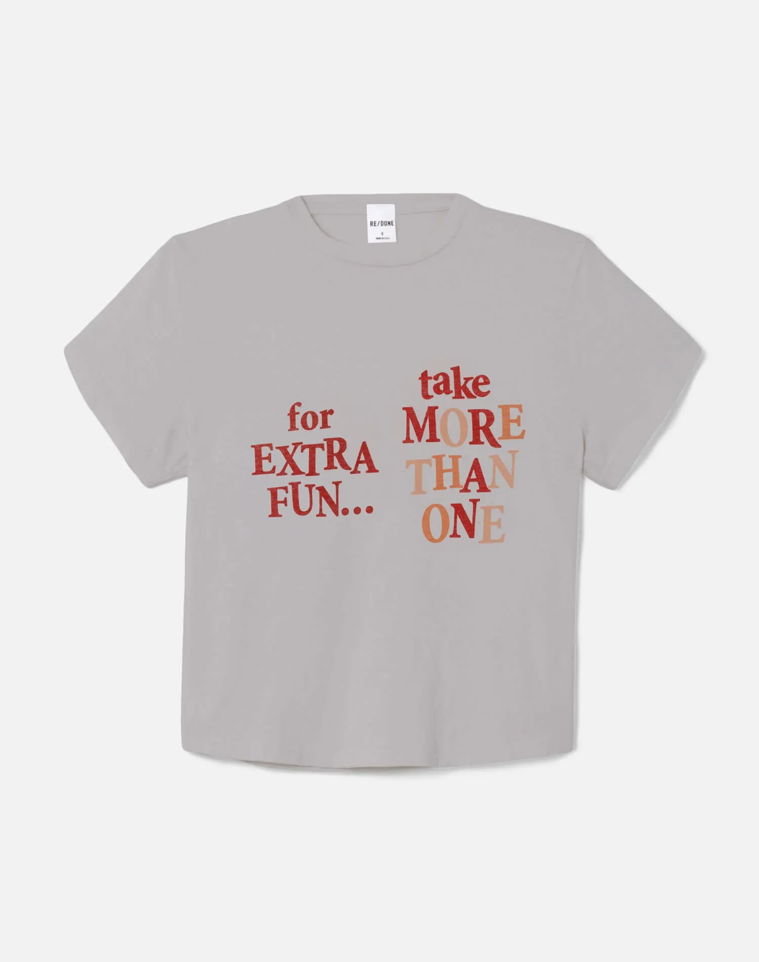 1950s Boxy Tee Coke For Fun - Heather Grey sold by Re/Done