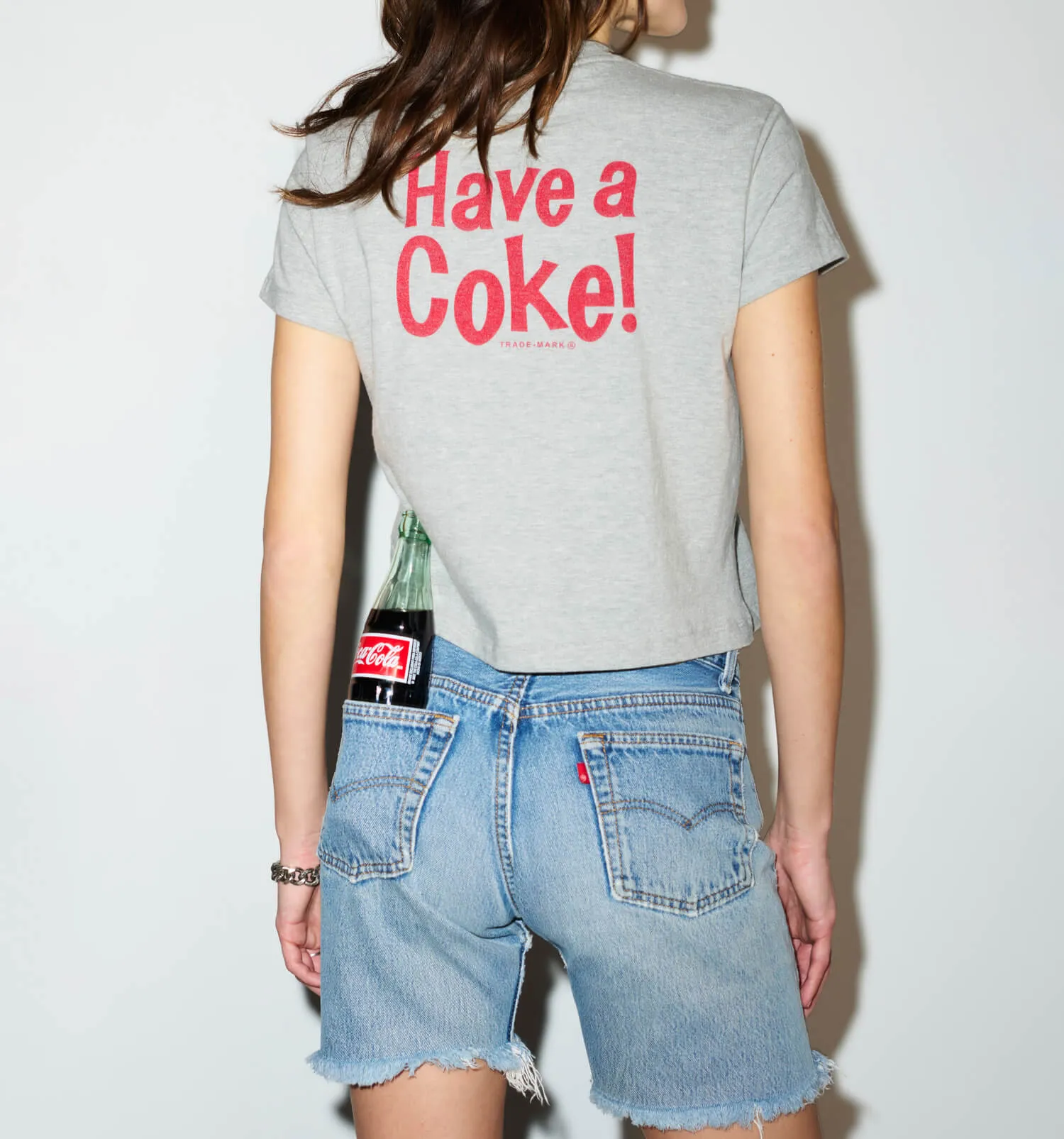 1950s Boxy Tee Coke For Fun - Heather Grey sold by Re/Done product image thumbnail 4