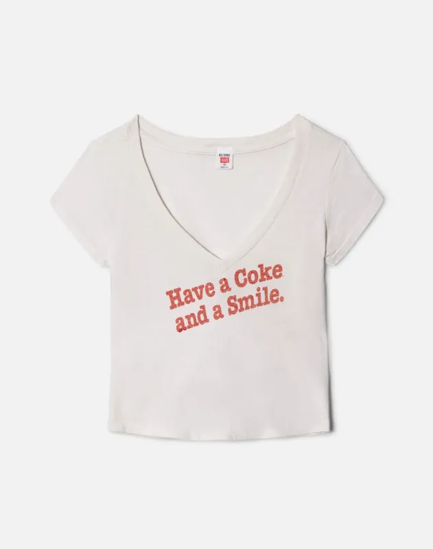 Skye Tee Have A Coke - Vintage White made by Re/Done