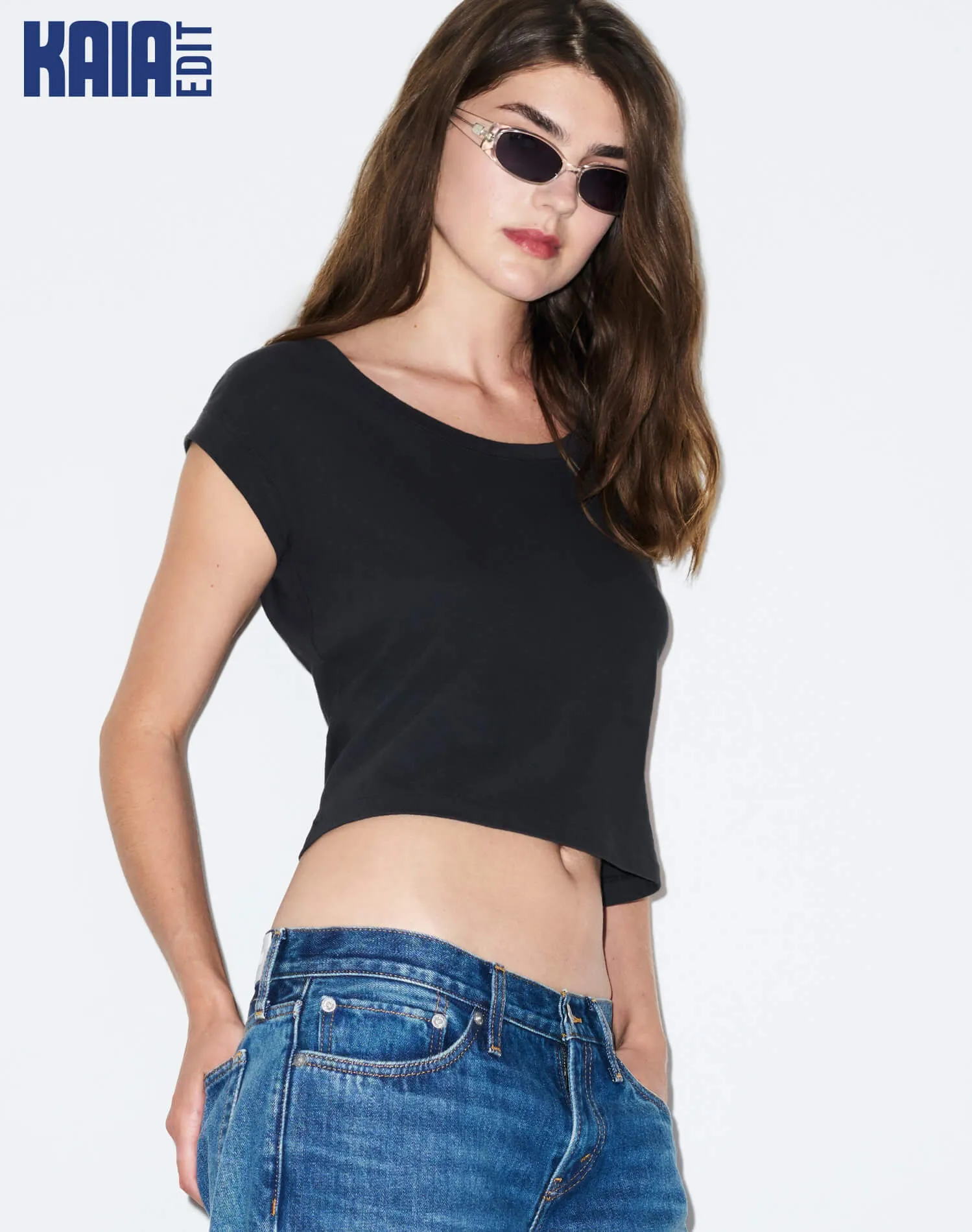 Frankie Tee - Washed Black sold by Re/Done