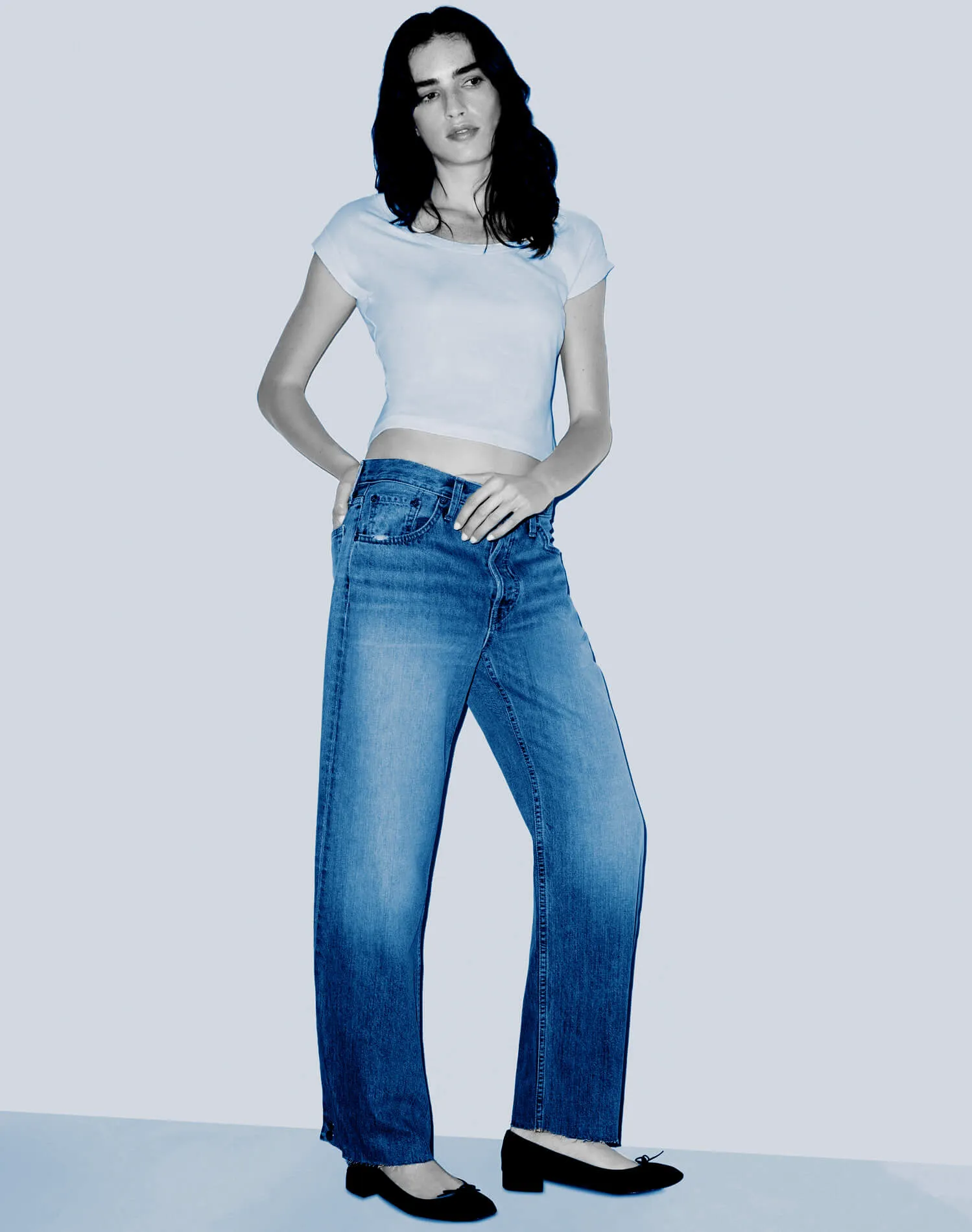 Frankie Tee - Vintage White sold by Re/Done product image thumbnail 4