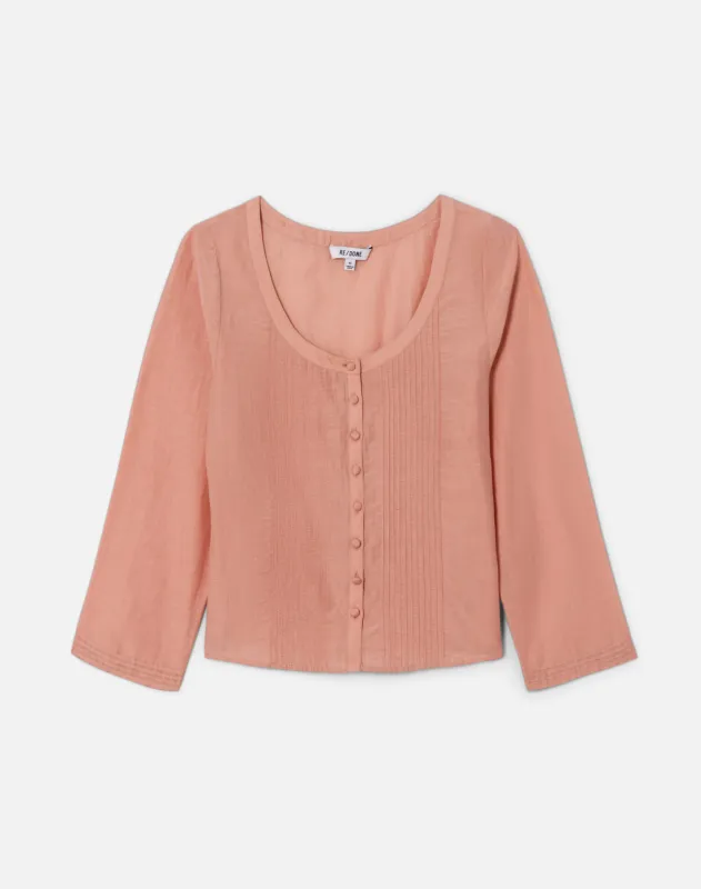 Claudia Top - Rose Quartz made by Re/Done