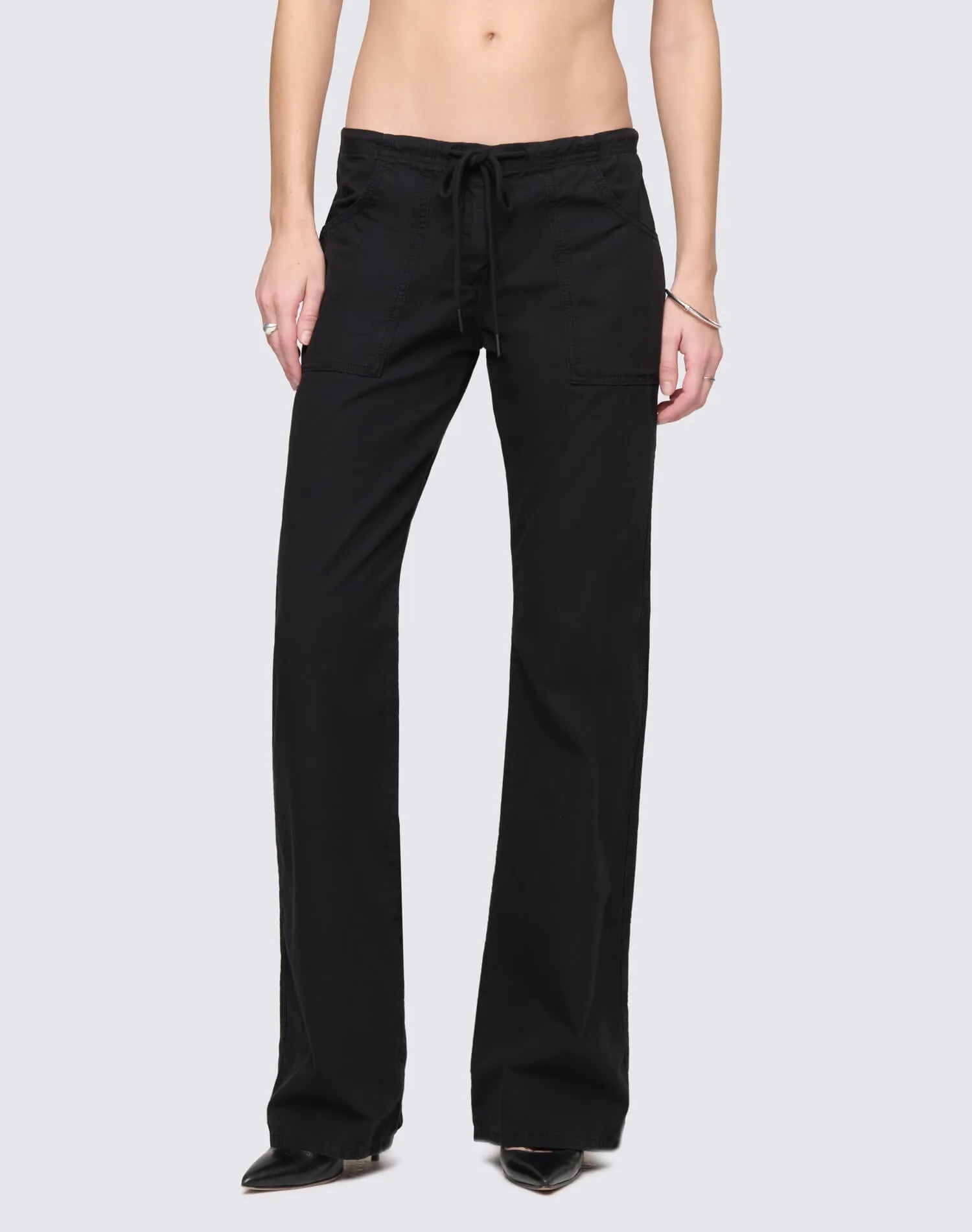 Laguna Kick Flare - Washed Black sold by Re/Done