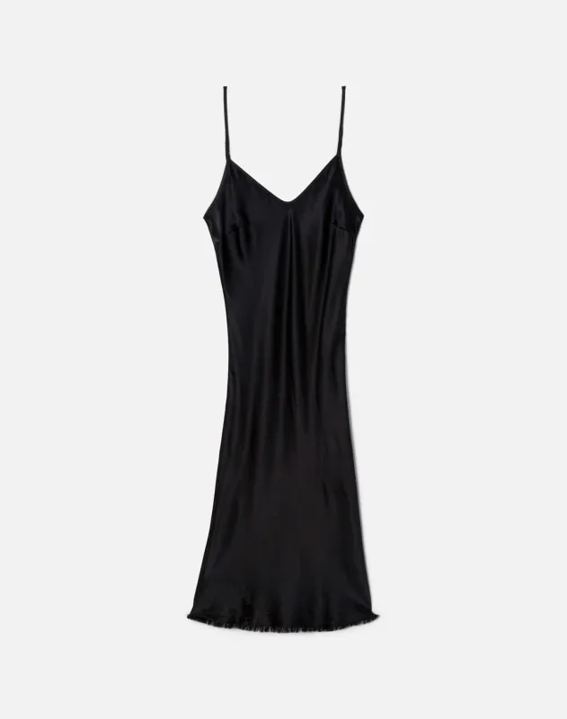 Liv Slip Dress - Black made by Re/Done