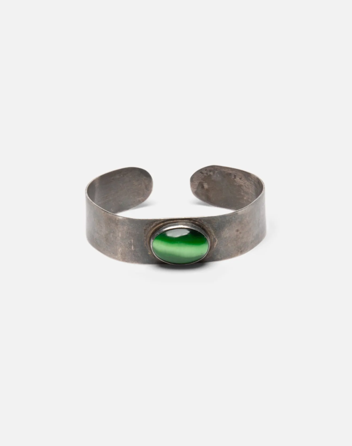 70s Optic Glass Sterling Cuff -#1362 sold by Re/Done