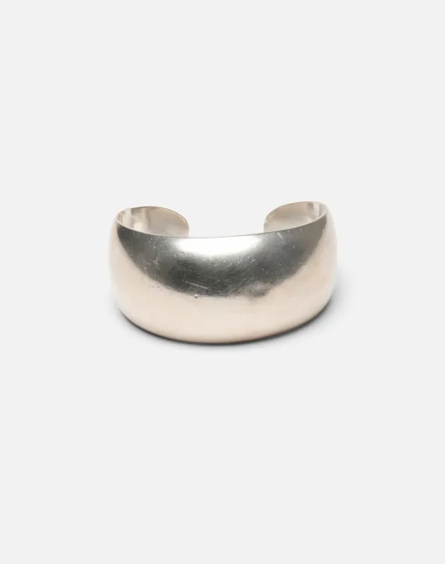 80s Domed Sterling Cuff  -#1360 made by Re/Done