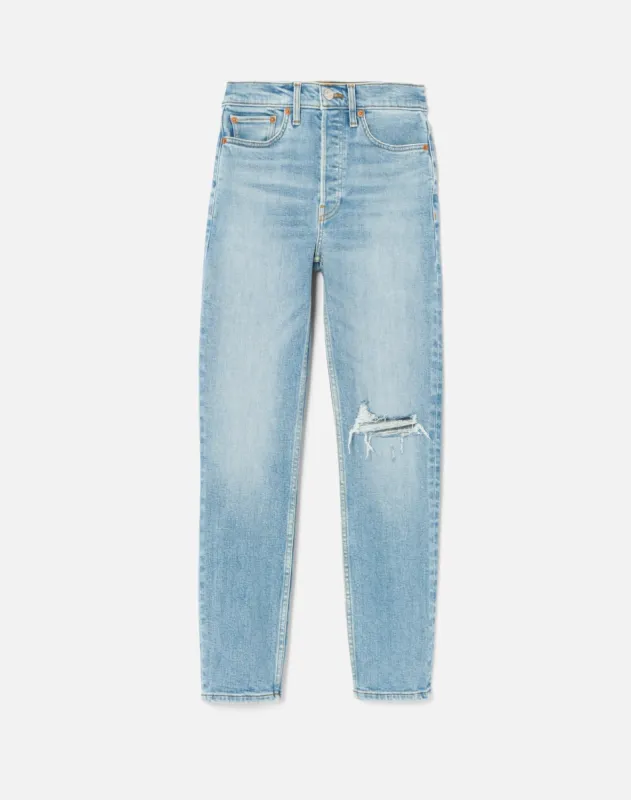 Extra Stretch High Rise Ankle Crop - Worn Light Azure sold by Re/Done