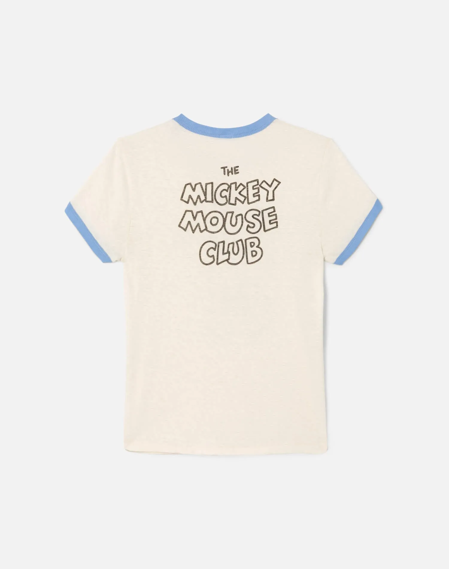 60s Slim Ringer Tee The Mickey Mouse Club - Vintage White w/ Seaside sold by Re/Done product image thumbnail 3