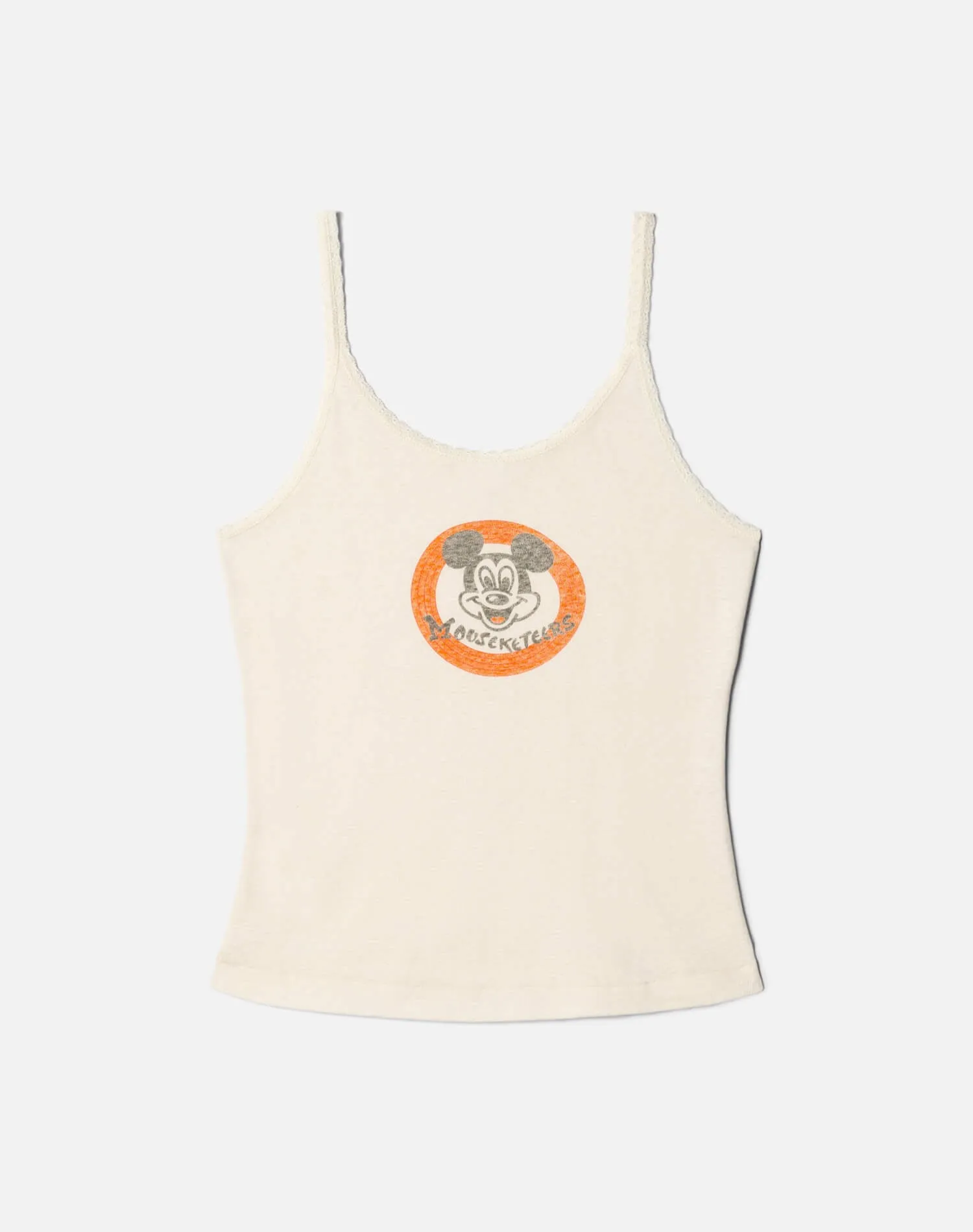 Lace Strap Tank Mouskateers - Vintage White sold by Re/Done