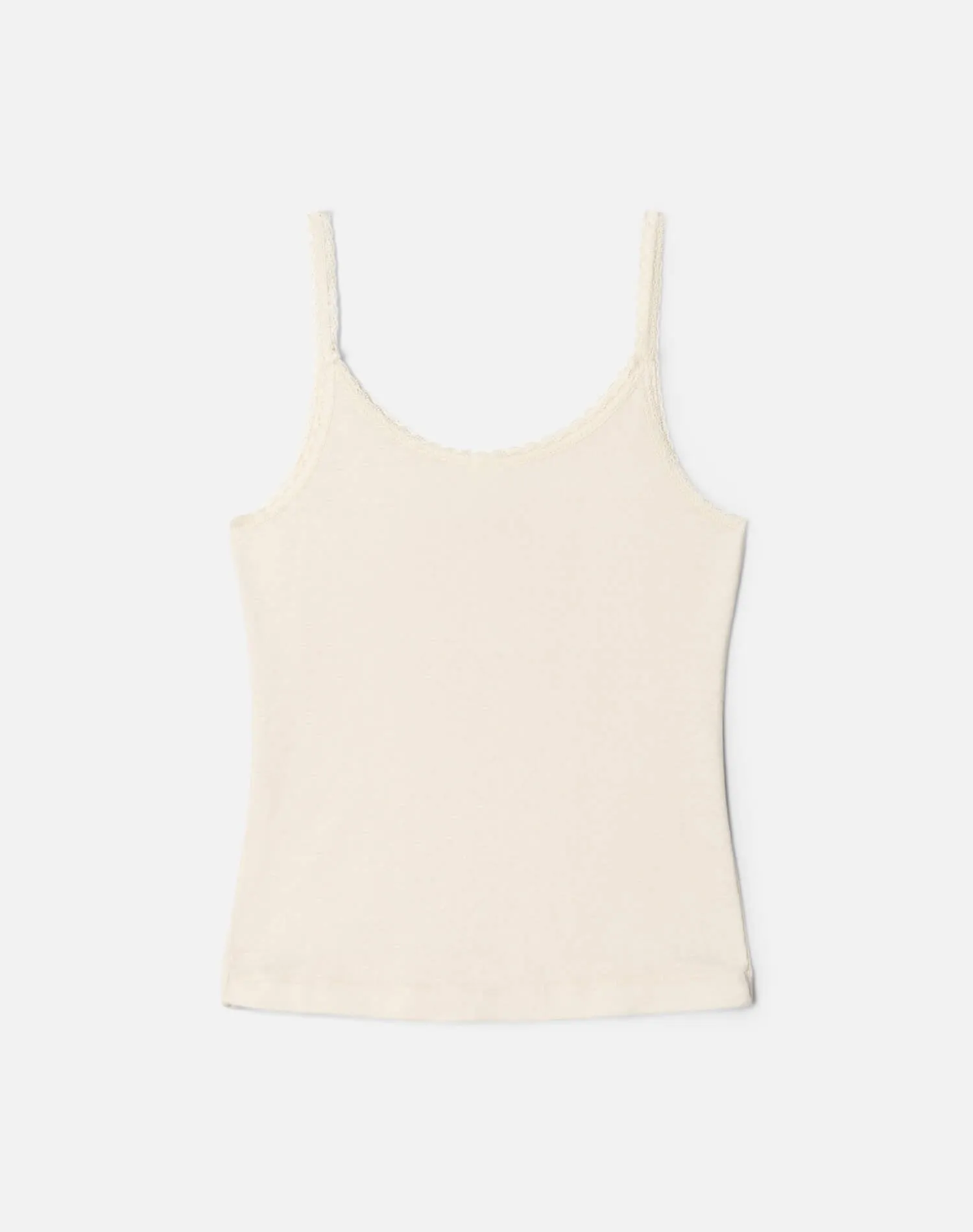 Lace Strap Tank Mouskateers - Vintage White sold by Re/Done product image thumbnail 3