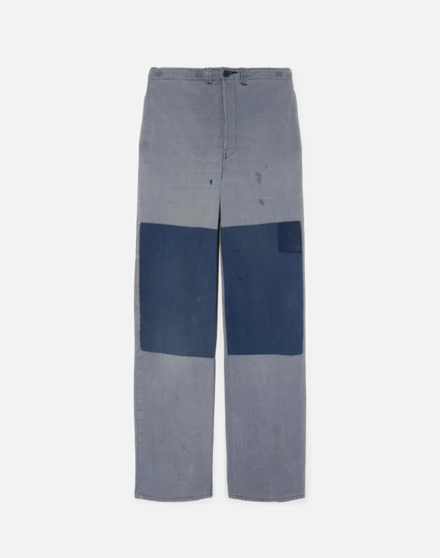 Vintage 60s Patched French Workwear Pant - #1570 made by Re/Done