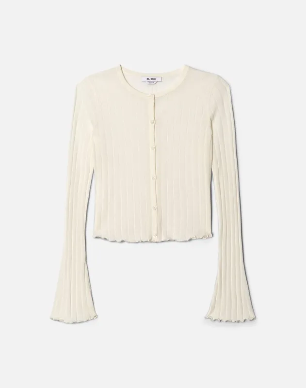 Isabelle Cardigan - White made by Re/Done