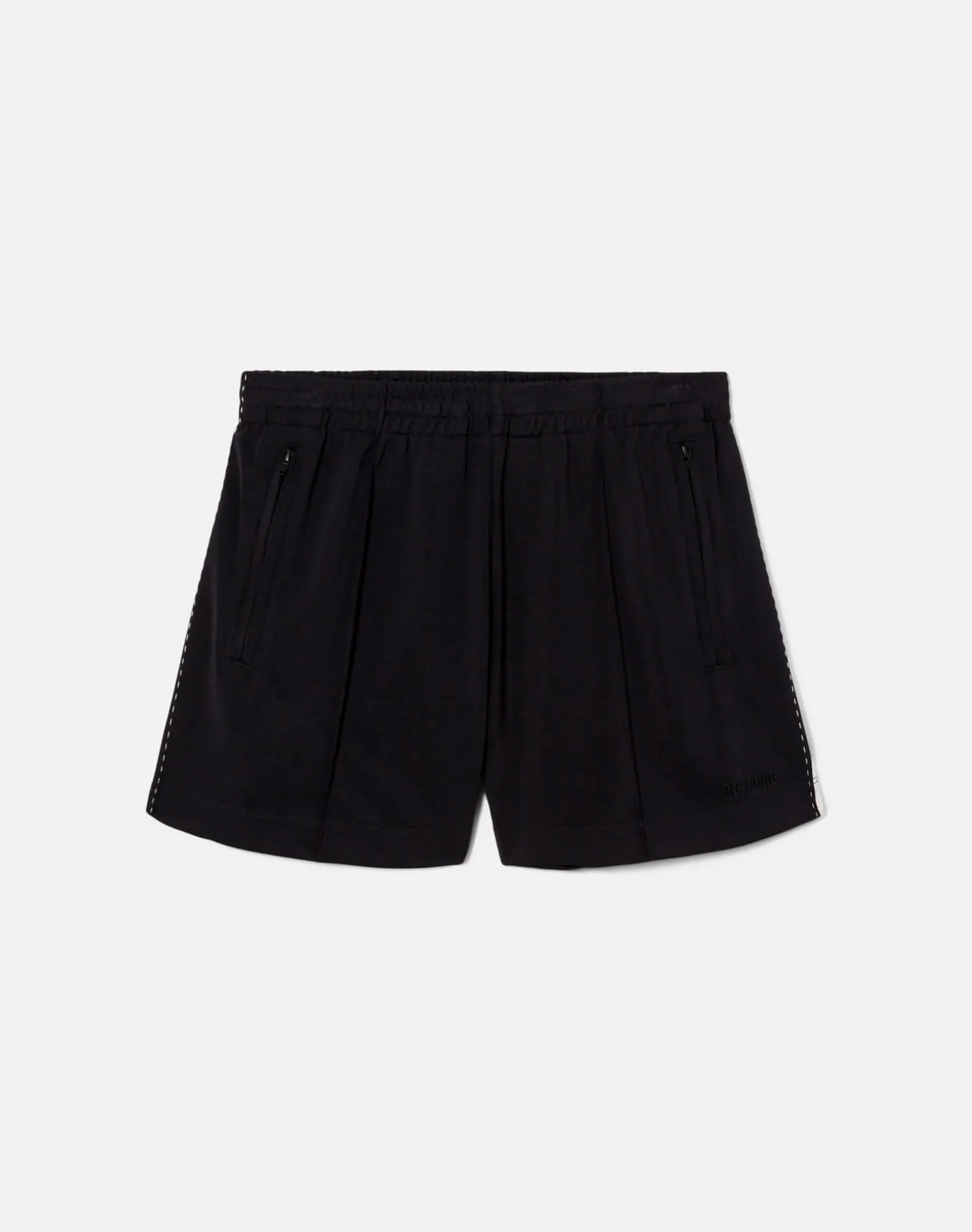 A Frame Track Short - Black With White sold by Re/Done product image thumbnail 4