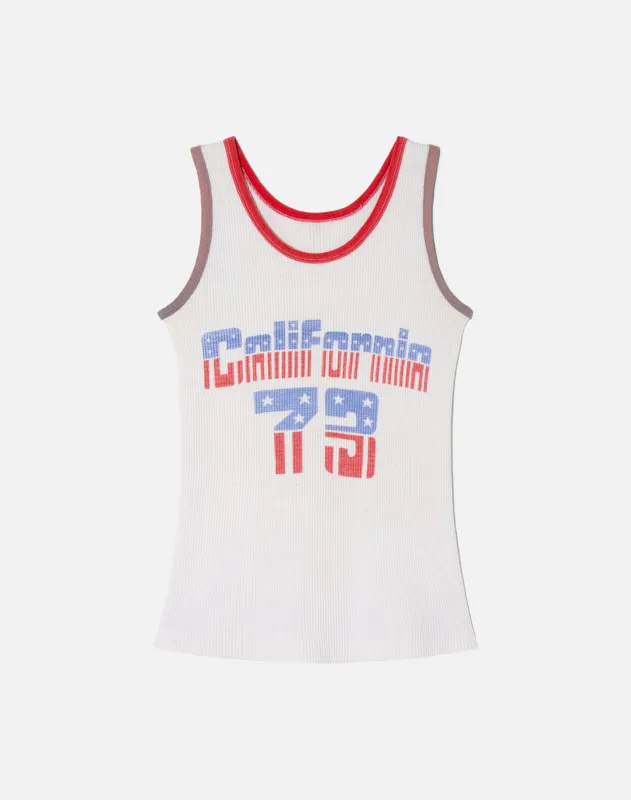 Vintage 70s California Waffle Tank - #1495 made by Re/Done
