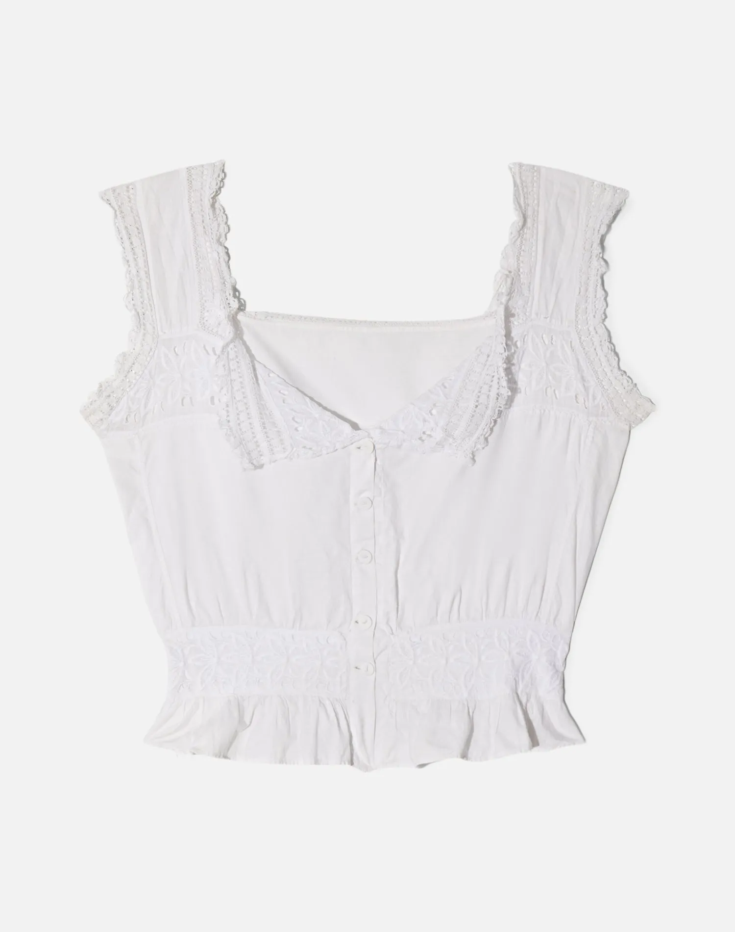 Vintage Edwardian Era Cotton Top - #1526 sold by Re/Done