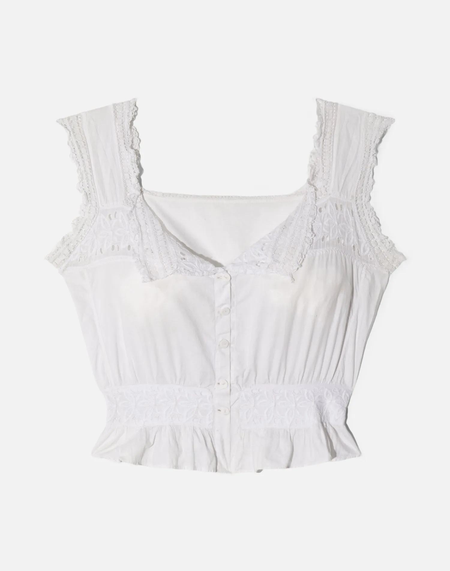 Vintage Edwardian Era Cotton Top - #1526 sold by Re/Done product image thumbnail 2