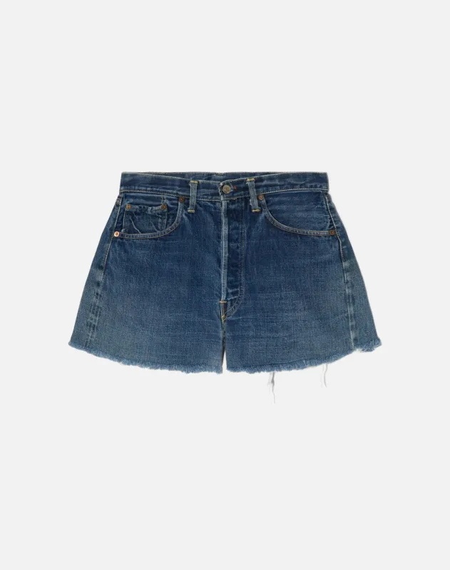 Vintage 60s Big E Selvedge Levi's Single Stitch Cut Off - #1596 made by Re/Done
