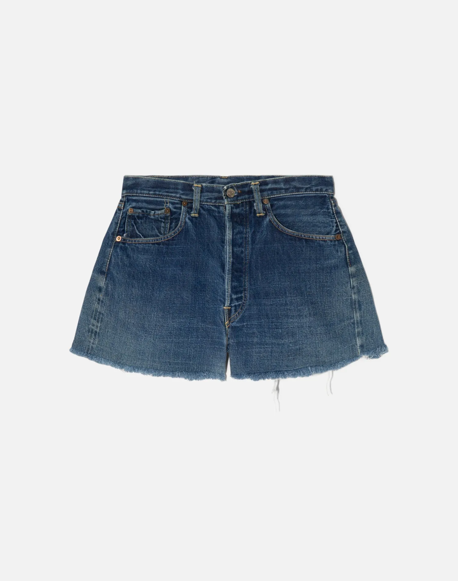 Vintage 60s Big E Selvedge Levi's Single Stitch Cut Off - #1596 sold by Re/Done