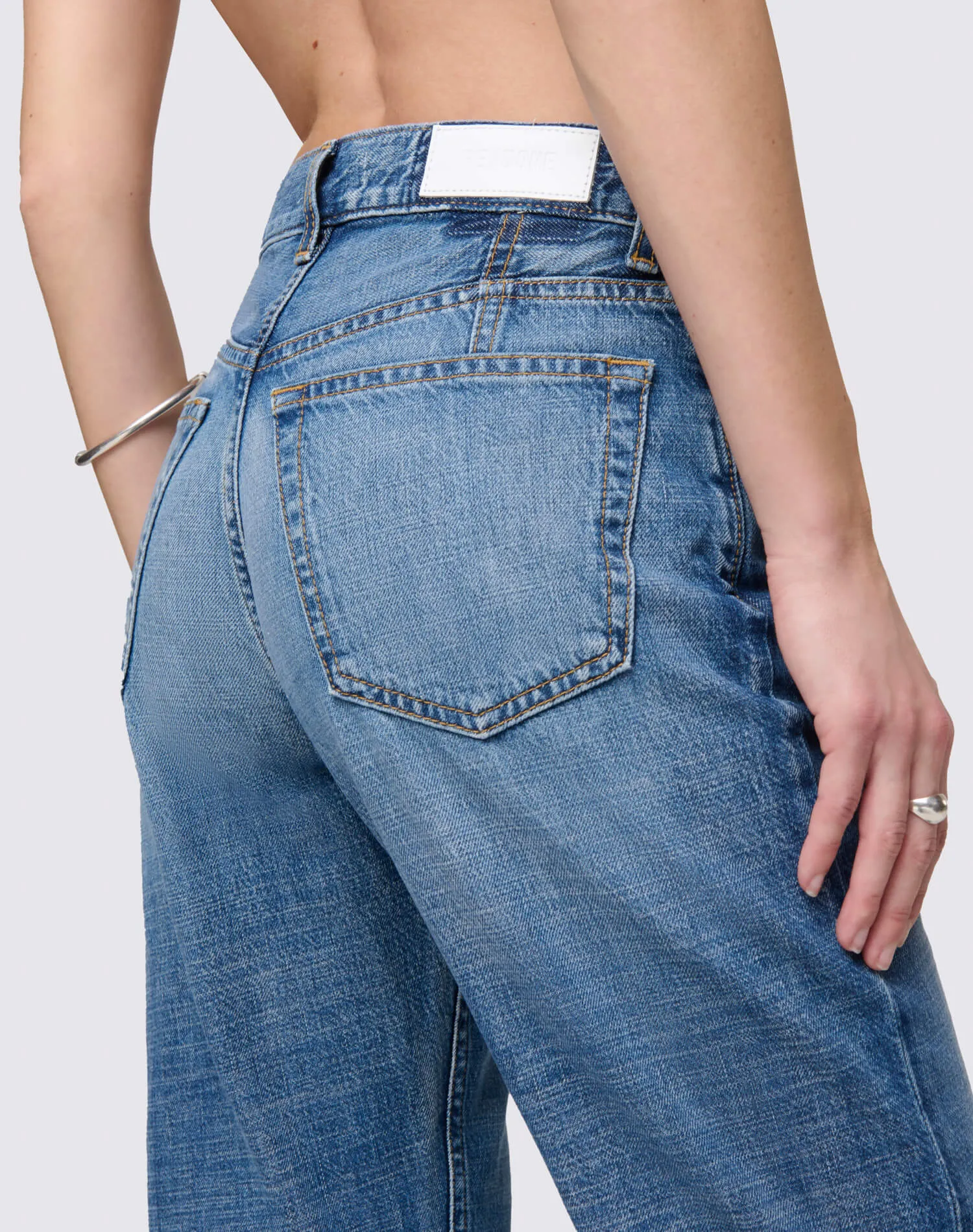 Surplus Cinched Straight - Crystal Indigo sold by Re/Done product image thumbnail 5