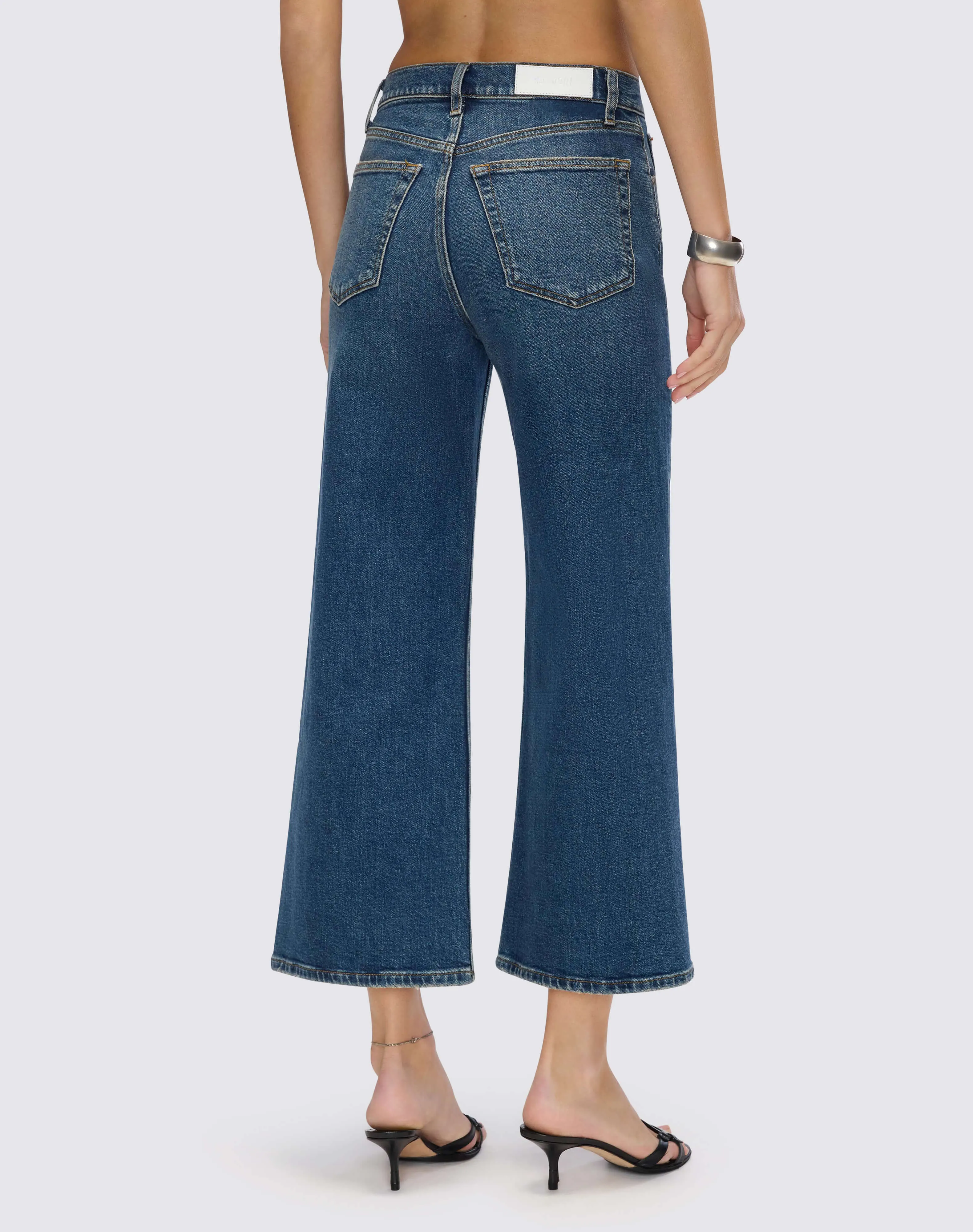 Surplus Comfort Stretch High Rise Wide Leg Crop - Sonoma Indigo sold by Re/Done product image thumbnail 4
