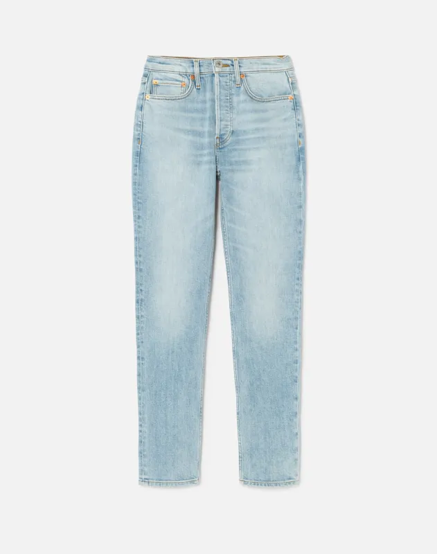 Comfort Stretch High Rise Ankle Crop - Costa Indigo made by Re/Done