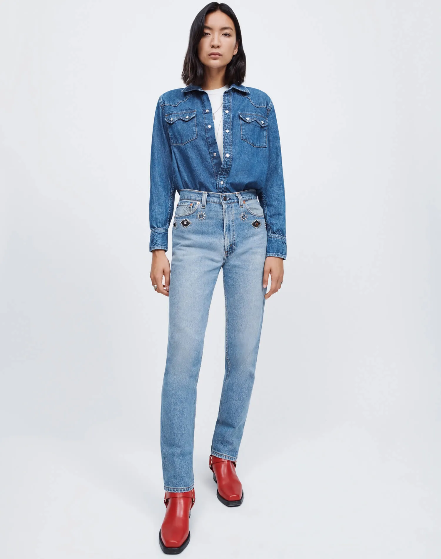 50s Sawtooth Western Shirt - Heritage Medium sold by Re/Done product image thumbnail 4