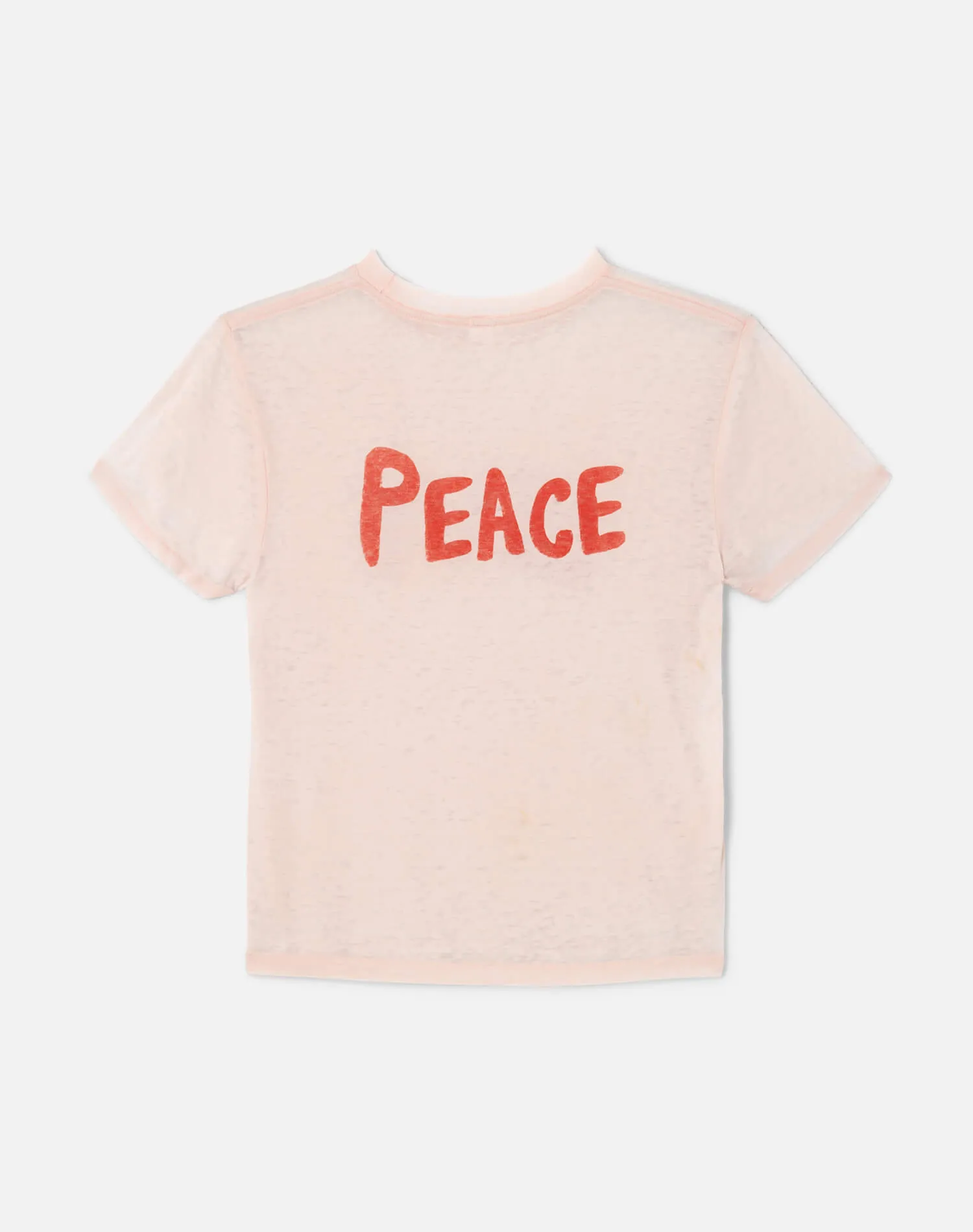 Surplus Classic Tee Burnout Love And Peace - Pink Salt sold by Re/Done product image thumbnail 2