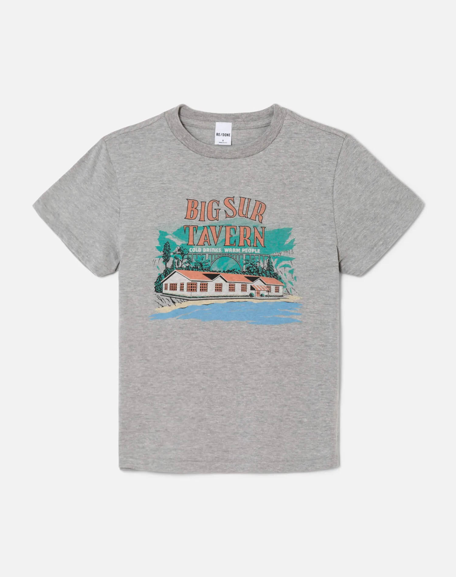 Classic Tee Big Sur - Heather Grey sold by Re/Done