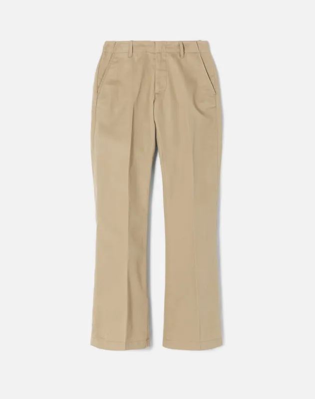 Surplus Mid Rise Wide Leg Trouser - Washed Khaki made by Re/Done