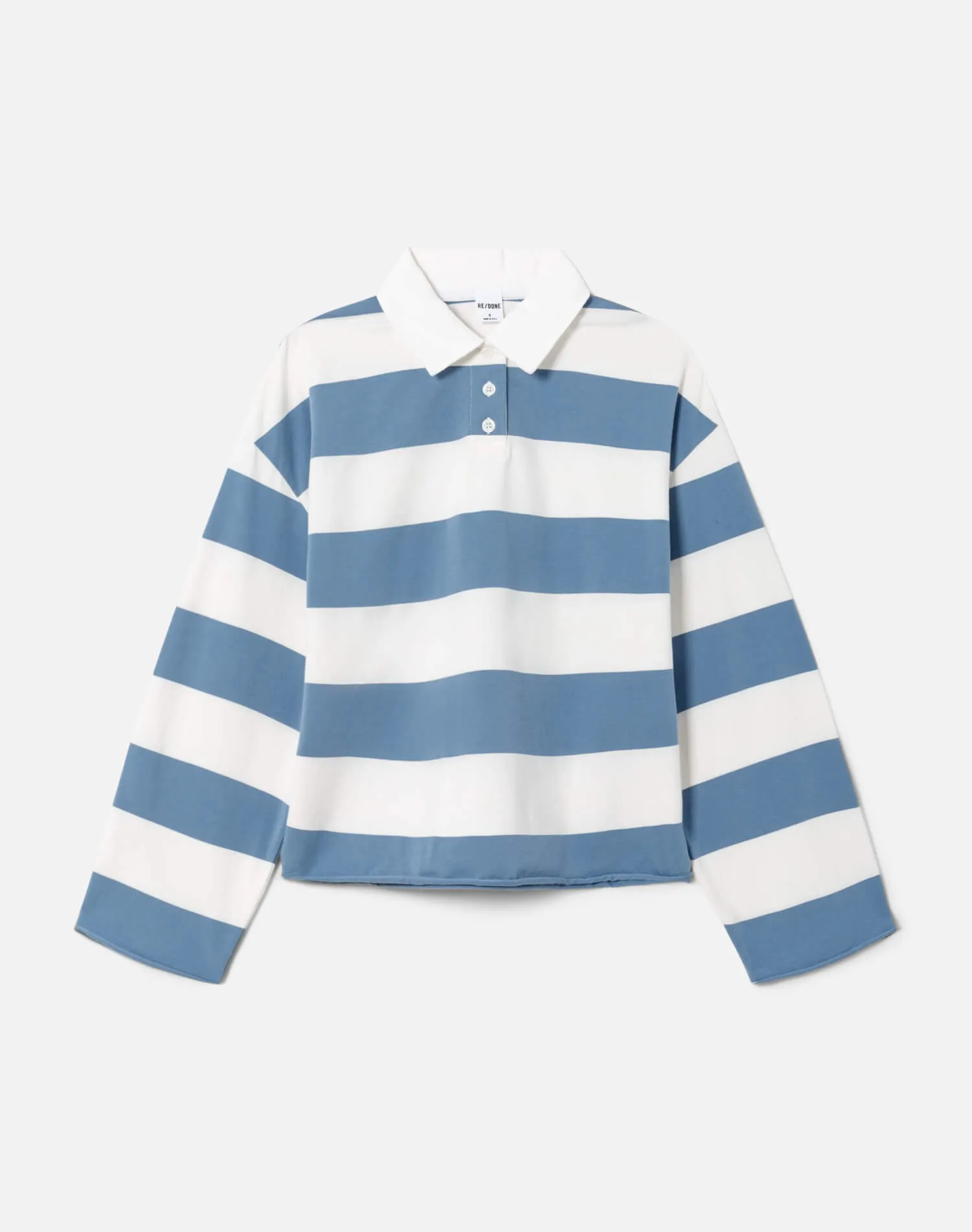 Surplus Cut Off Rugby Polo - Bluebird Ivory sold by Re/Done