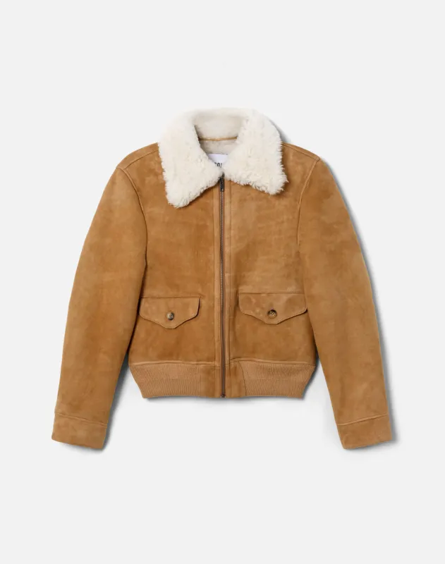 Shearling Bomber - Tobacco made by Re/Done