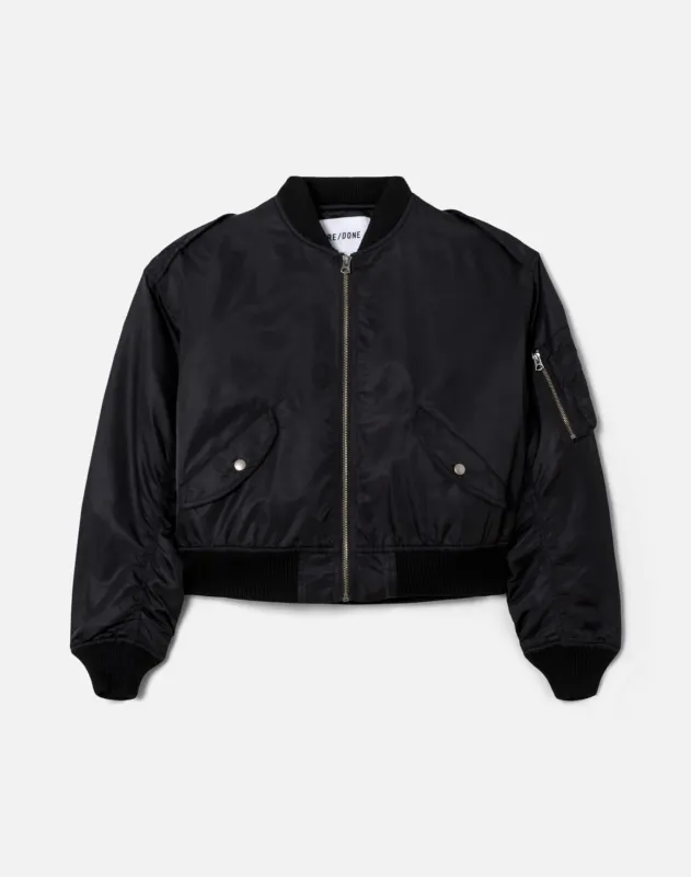 Classic Bomber Jacket - Black (858) made by Re/Done