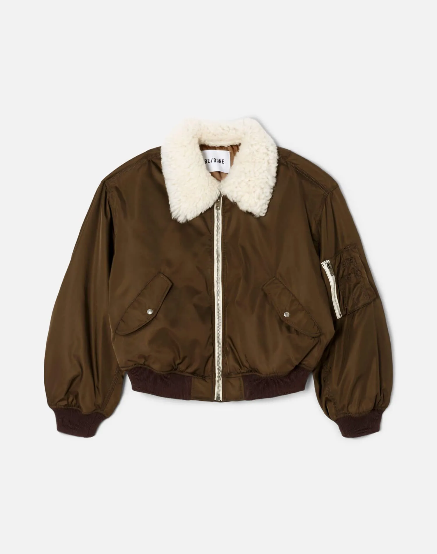Shrunken Bomber - Dark Military sold by Re/Done