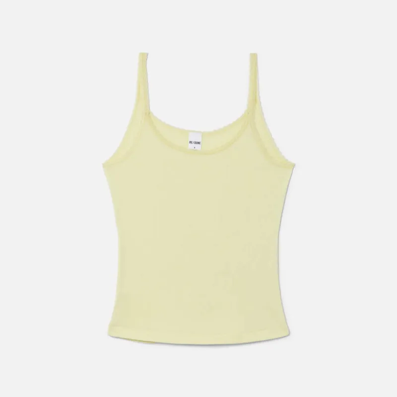 Lace Strap Tank - Lime made by Re/Done