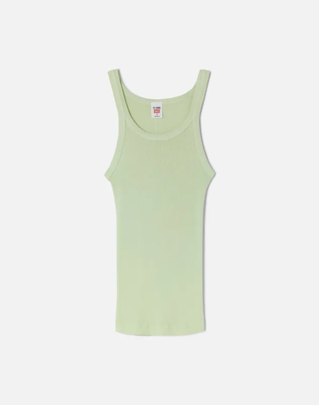 Ribbed Tank - Pistachio made by Re/Done