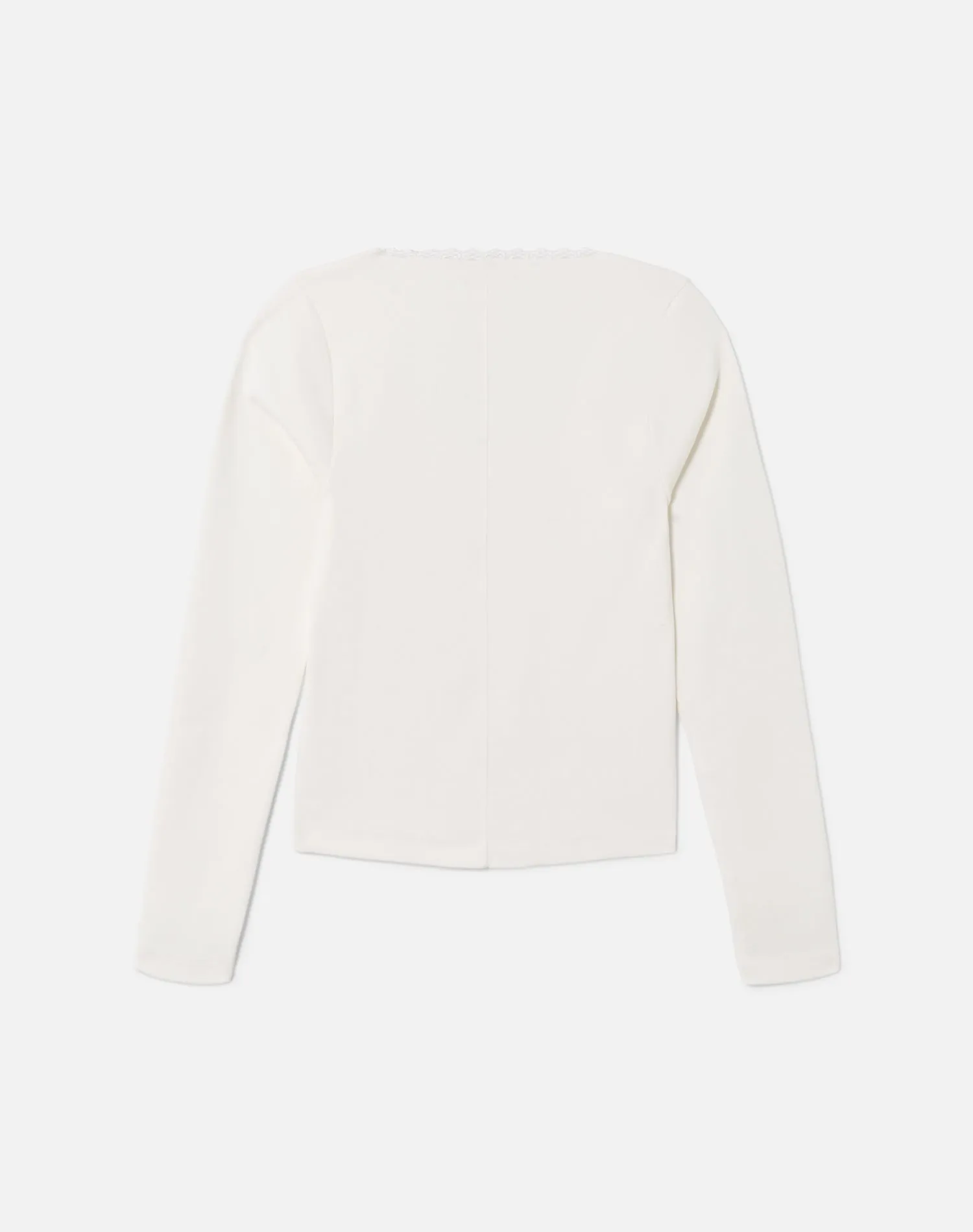 Lace Scoop Neck Long Sleeve - Off White sold by Re/Done product image thumbnail 2