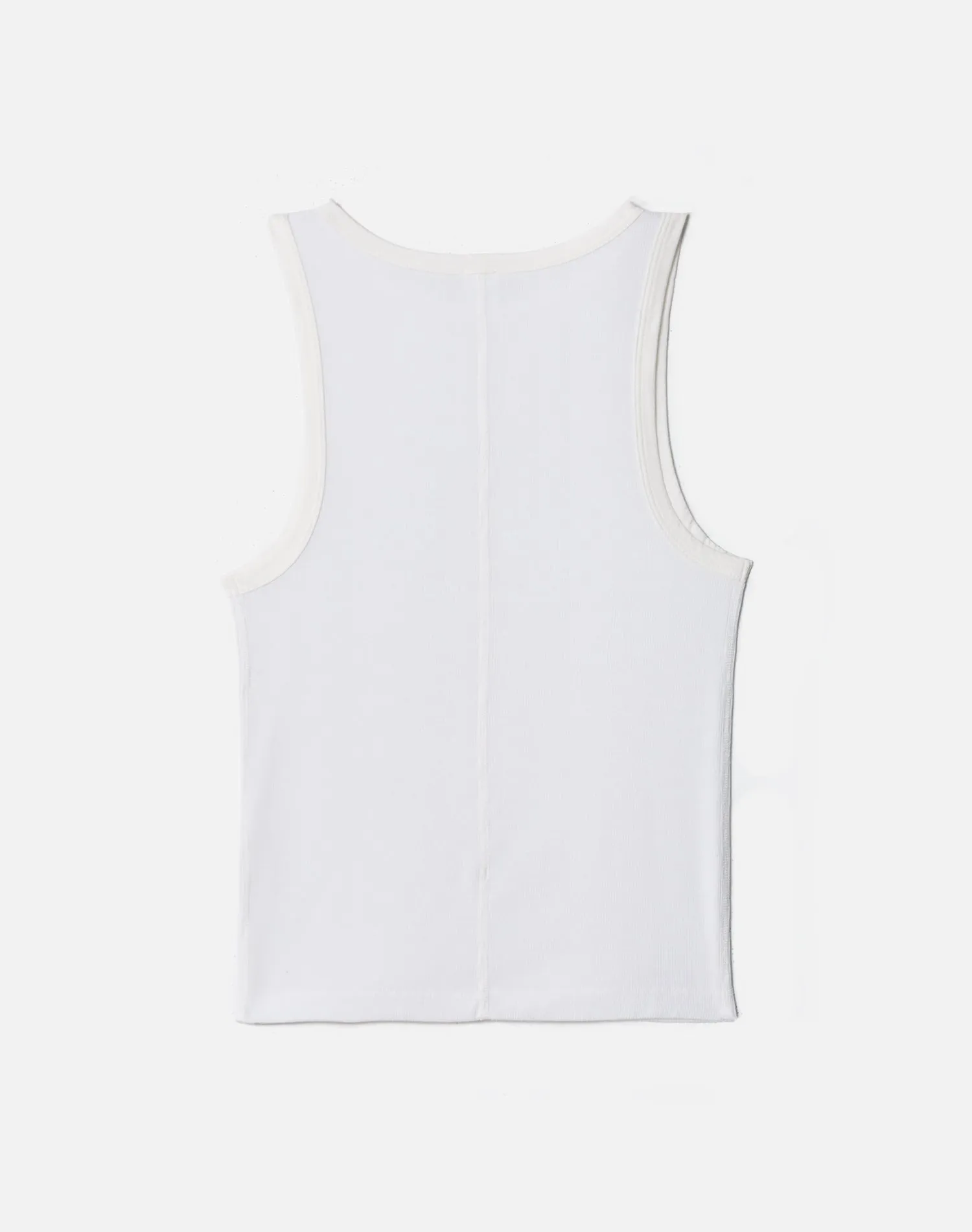 Ribbed High Neck Tank - Off White sold by Re/Done product image thumbnail 2
