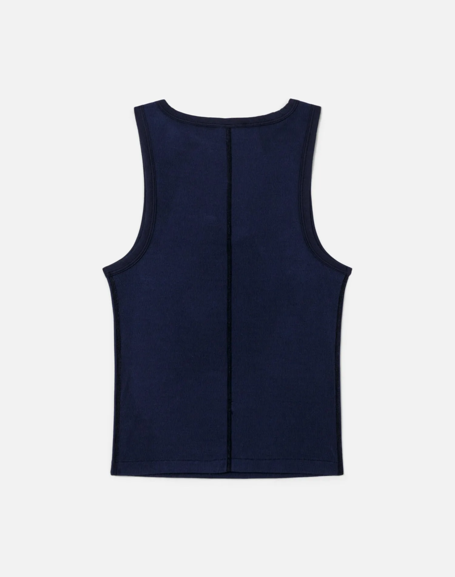Ribbed High Neck Tank - Navy sold by Re/Done product image thumbnail 2