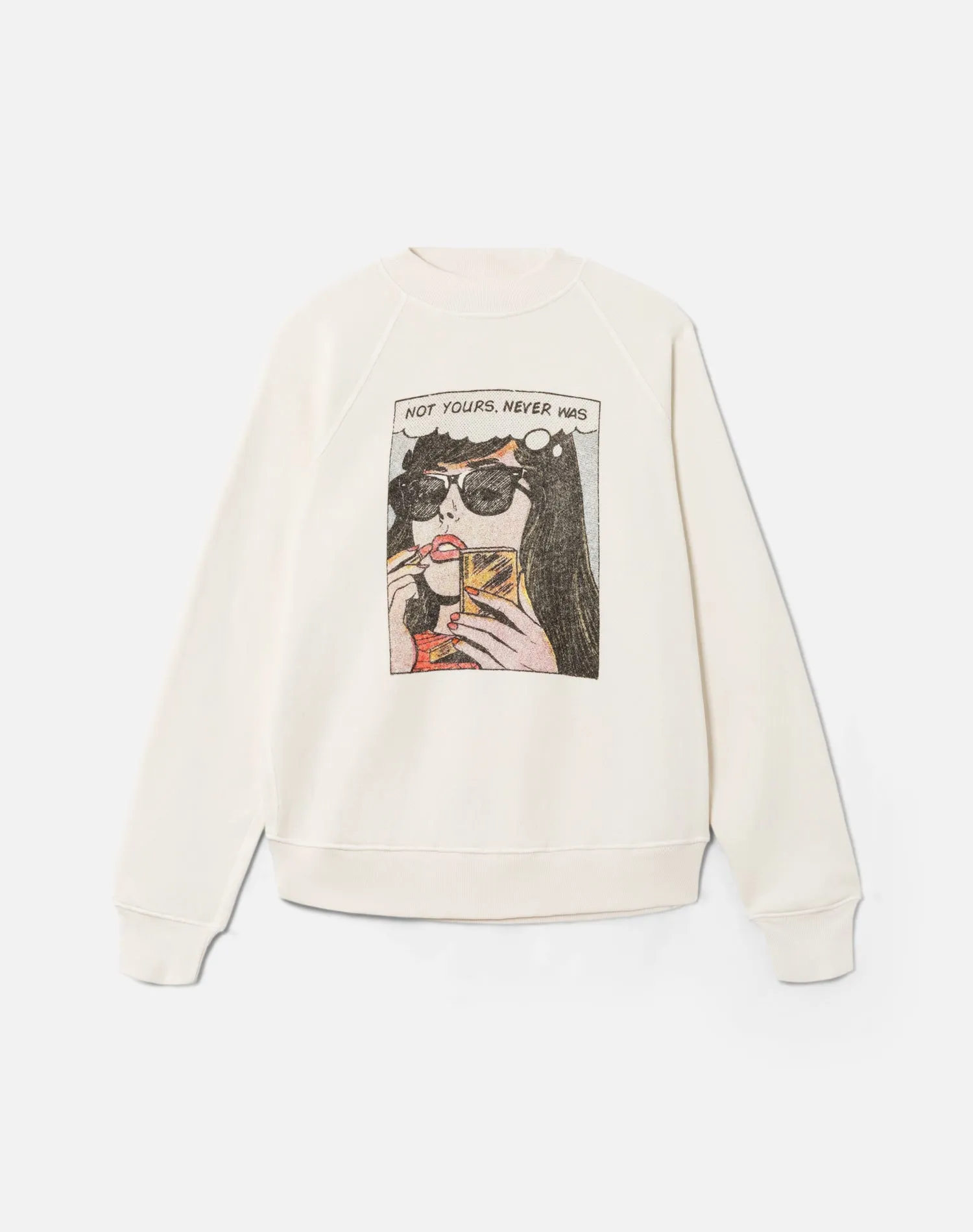 Classic Crewneck Not Yours - Vintage White sold by Re/Done